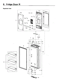Fridge Door L parts for Samsung Refrigerator RF28K9580SR/AA-02 from AppliancePartsPros.com