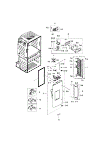 Refrigerator Door L parts for Samsung Refrigerator RF28HMELBSR/AA-00 from AppliancePartsPros.com