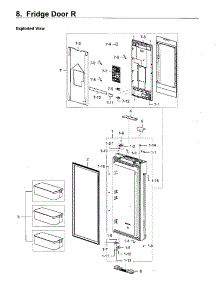 Fridge Door L parts for Samsung Refrigerator RF28K9580SG/AA-02 from AppliancePartsPros.com