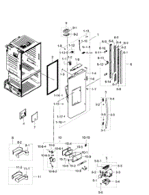 Left Door parts for Samsung Refrigerator RF28HDEDPBC/AA-02 from AppliancePartsPros.com