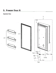 Freezer Door R parts for Samsung Refrigerator RF28K9580SG/AA-01 from AppliancePartsPros.com