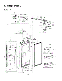 Fridge Door L parts for Samsung Refrigerator RF28K9580SG/AA-01 from AppliancePartsPros.com