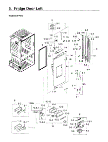 Fridge Left Door parts for Samsung Refrigerator RF28HFEDBWW/AA-08 from AppliancePartsPros.com