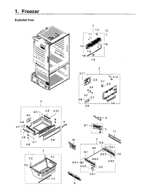 Freezer parts for Samsung Refrigerator RF28HFEDBWW/AA-08 from AppliancePartsPros.com