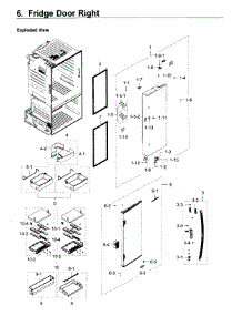 Fridge Door R parts for Samsung Refrigerator RF28HDEDPBC/AA-06 from AppliancePartsPros.com