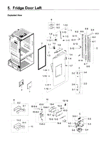 Fridge Door L parts for Samsung Refrigerator RF28HDEDPBC/AA-06 from AppliancePartsPros.com