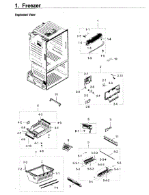 Freezer parts for Samsung Refrigerator RF28HDEDPBC/AA-06 from AppliancePartsPros.com