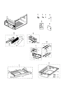 Freezer parts for Samsung Refrigerator RF26HFENDSR/AA-00 from AppliancePartsPros.com