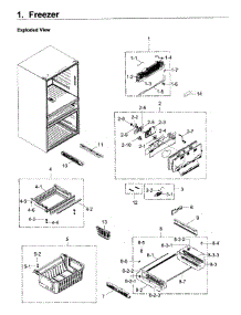 Freezer parts for Samsung Refrigerator RF30KMEDBSG/AA-00 from AppliancePartsPros.com