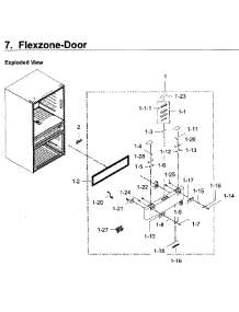 Flexzone Door parts for Samsung Refrigerator RF30KMEDBSR/AA-01 from AppliancePartsPros.com