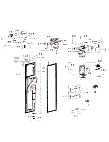 Left Door parts for Samsung Refrigerator RH29H9000SR/AA-05 from AppliancePartsPros.com