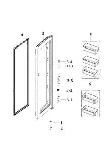Door Fridge In parts for Samsung Refrigerator RH25H5611WW/AA-00 from AppliancePartsPros.com