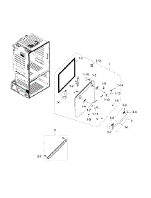 Freezer Door parts for Samsung Refrigerator RF28HDEDBSR/AA-10 from AppliancePartsPros.com