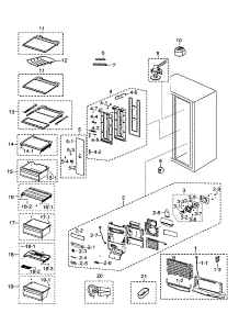 Refrigerator parts for Samsung Refrigerator RSG257AARS/XAA-00 from AppliancePartsPros.com