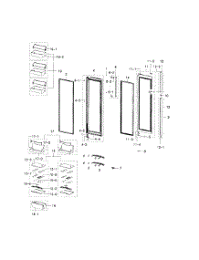 Fridge Door parts for Samsung Refrigerator RH22H9010SR/AA-00 from AppliancePartsPros.com