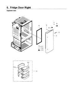 Fridge Door R parts for Samsung Refrigerator RF26J7500BC/AA-00 from AppliancePartsPros.com