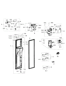 Left Door parts for Samsung Refrigerator RH29H9000SR/AA-02 from AppliancePartsPros.com
