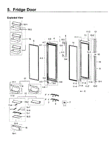 Right Door parts for Samsung Refrigerator RH22H9010SR/AA-08 from AppliancePartsPros.com