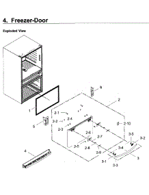 Freezer Door parts for Samsung Refrigerator RF28JBEDBSR/AA-06 from AppliancePartsPros.com