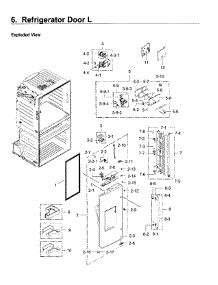 Fridge Door L parts for Samsung Refrigerator RF28JBEDBSR/AA-06 from AppliancePartsPros.com