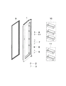 Door-Inner-Fridge parts for Samsung Refrigerator RH25H5611SR/AA-00 from AppliancePartsPros.com
