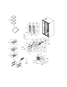 Fridge parts for Samsung Refrigerator RH25H5611SR/AA-00 from AppliancePartsPros.com