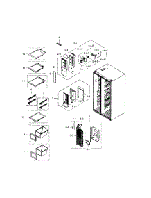 Freezer parts for Samsung Refrigerator RH25H5611SR/AA-00 from AppliancePartsPros.com