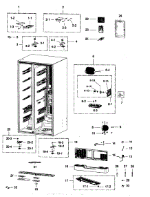 Cabinet Parts 2 parts for Samsung Refrigerator RSG307AAWP/XAA-00 from AppliancePartsPros.com
