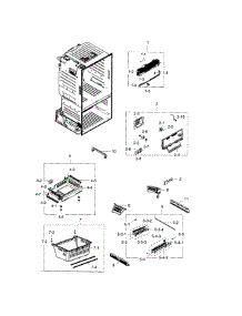 Freezer parts for Samsung Refrigerator RF28HDEDTSR/AA-00 from AppliancePartsPros.com
