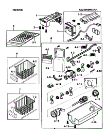 Icemaker parts for Samsung Refrigerator RS2556SH/XAA-00 from AppliancePartsPros.com