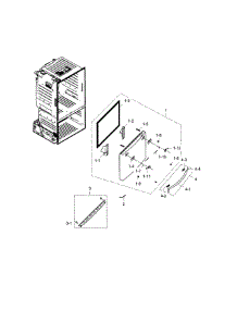 Freezer Door parts for Samsung Refrigerator RF28HFEDTSR/AA-03 from AppliancePartsPros.com