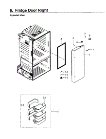 Fridge Door R parts for Samsung Refrigerator RF26J7500WW/AA-01 from AppliancePartsPros.com