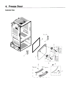 Freezer Door parts for Samsung Refrigerator RF26J7500WW/AA-01 from AppliancePartsPros.com