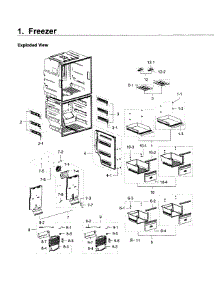 Freezer parts for Samsung Refrigerator RF28K9580SR/AA-00 from AppliancePartsPros.com