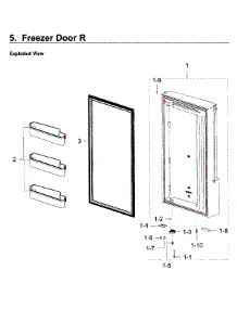 Freezer Door R parts for Samsung Refrigerator RF28K9580SR/AA-00 from AppliancePartsPros.com