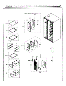Freezer parts for Samsung Refrigerator RH25H5611BC/AA-02 from AppliancePartsPros.com