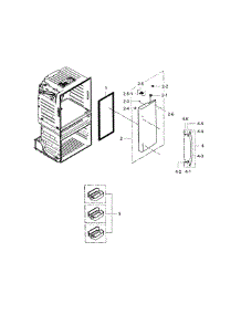 Refrigerator Door R parts for Samsung Refrigerator RF28HMEDBSR/AA-04 from AppliancePartsPros.com