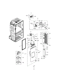 Refrigerator Door L parts for Samsung Refrigerator RF28HMEDBSR/AA-04 from AppliancePartsPros.com