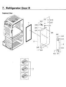 Door Right parts for Samsung Refrigerator RF28HMEDBWW/AA-11 from AppliancePartsPros.com