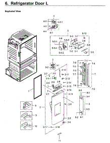 Door Left parts for Samsung Refrigerator RF28HMEDBWW/AA-11 from AppliancePartsPros.com