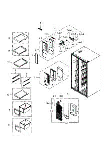 Freezer parts for Samsung Refrigerator RS267TDRS/XAA-00 from AppliancePartsPros.com