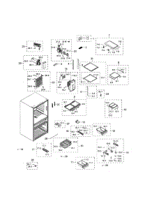 Refrigerator parts for Samsung Refrigerator RF28HMEDBSG/AA-02 from AppliancePartsPros.com