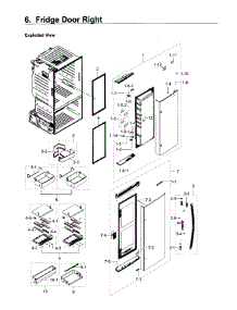 Fridge Door R parts for Samsung Refrigerator RF28HDEDPWW/AA-04 from AppliancePartsPros.com