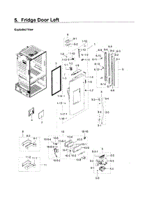 Fridge Door L parts for Samsung Refrigerator RF28HDEDPWW/AA-04 from AppliancePartsPros.com