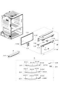 Freezer Door parts for Samsung Refrigerator RF28HFEDTBC/AA-07 from AppliancePartsPros.com