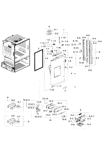 Left Door parts for Samsung Refrigerator RF28HFEDTBC/AA-07 from AppliancePartsPros.com