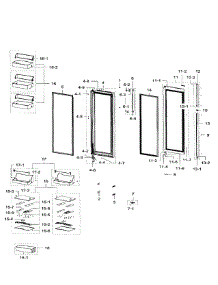 Right Door parts for Samsung Refrigerator RH29H9000SR/AA-01 from AppliancePartsPros.com
