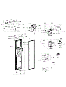 Left Door parts for Samsung Refrigerator RH29H9000SR/AA-01 from AppliancePartsPros.com
