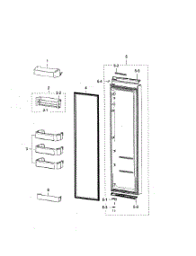 Refrigerator Door parts for Samsung Refrigerator RSG307AARS/XAA-00 from AppliancePartsPros.com