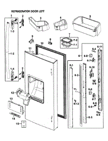 Left Door parts for Samsung Refrigerator RF26VABPN/XAA-00 from AppliancePartsPros.com